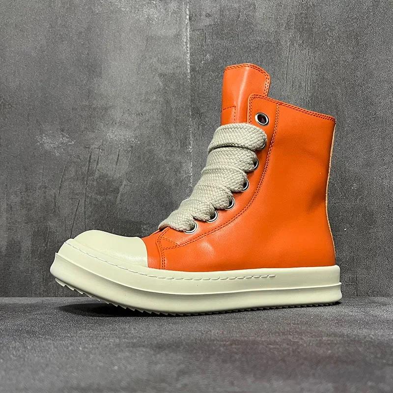 Men High Top Shoes Women Casual Platform Sneakers Leather Luxury Jumbo Lace Up Zip Autumn Pink Red Orange Boots 35 оранжевый
Men High Top Shoes Women Casual Platform Sneakers Leather Luxury Jumbo Lace Up Zip Autumn Pink Red Orange Boots 35 оранжевый
