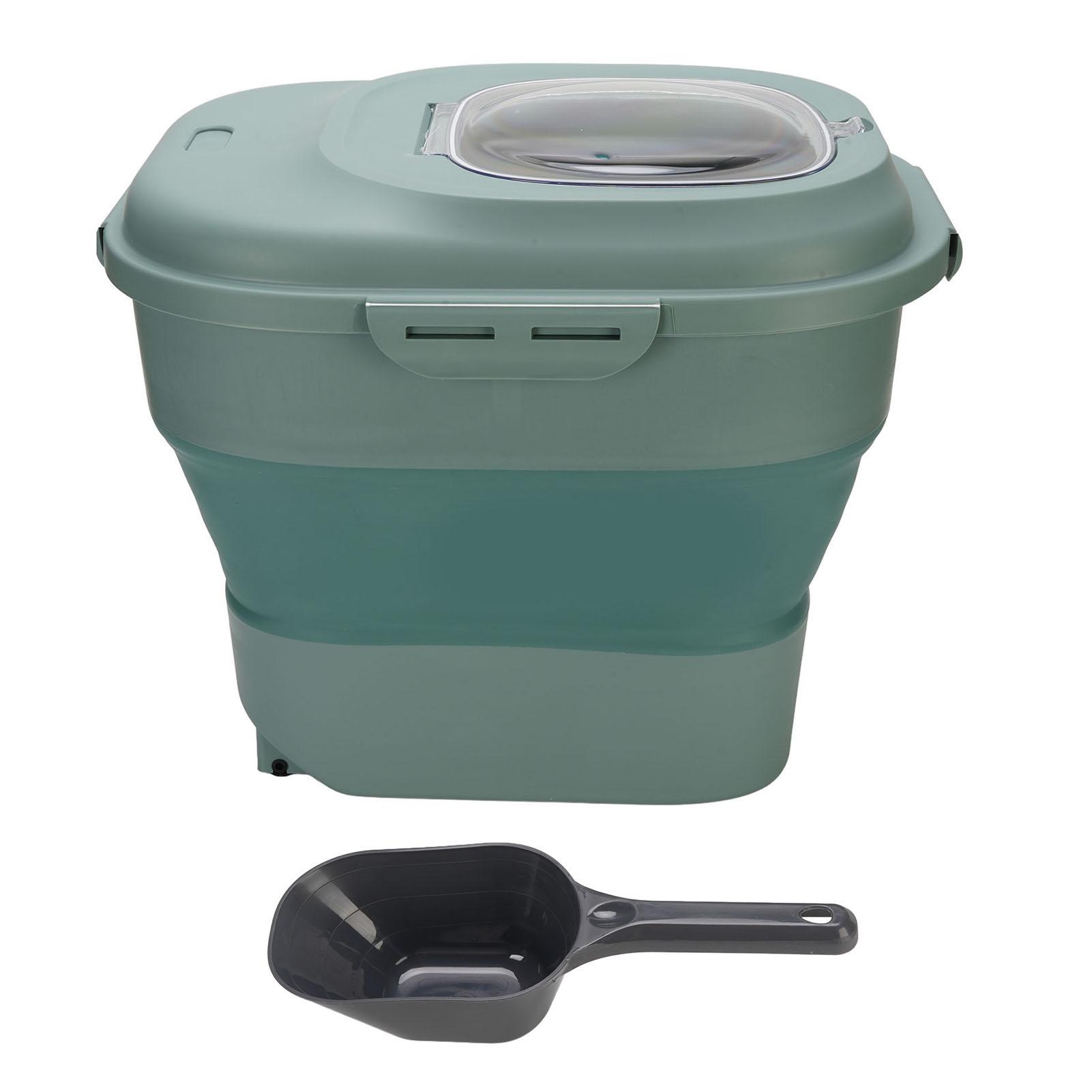 Dog Food Storage Container with Airtight Lid Foldable Large Capacity Dry Pet Food Bin for Dog Cat
Dog Food Storage Container with Airtight Lid Foldable Large Capacity Dry Pet Food Bin for Dog Cat