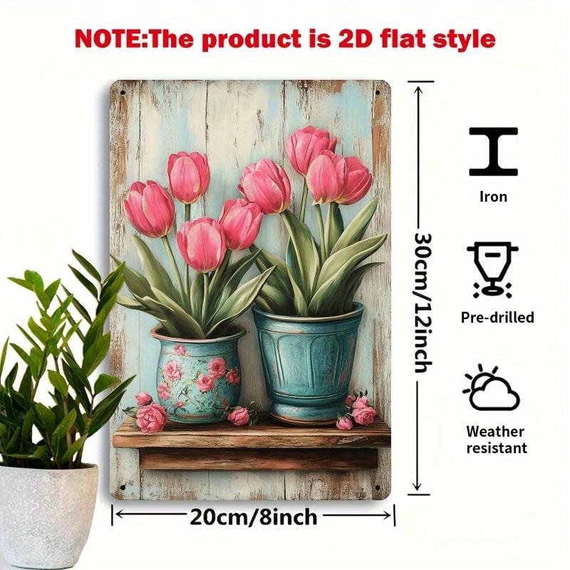 Vintage Iron Pink Tulip Wall Art Rustic Farmhouse Floral Decor for Cafe Kitchen Garden x Inch IndoorOutdoor Use 20x30cm(7.8x11.8inch)
Vintage Iron Pink Tulip Wall Art Rustic Farmhouse Floral Decor for Cafe Kitchen Garden x Inch IndoorOutdoor Use 20x30cm(7.8x11.8inch)