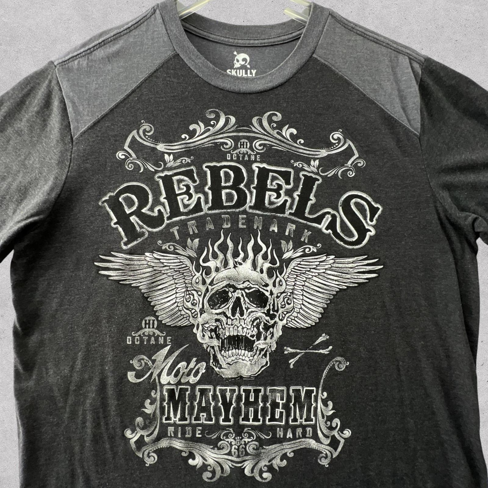 Футболка Skully Мужская XL Серый Череп Бунтари Байкер Безумие Графическая Футболка Мотоцикл S
Футболка Skully Мужская XL Серый Череп Бунтари Байкер Безумие Графическая Футболка Мотоцикл S