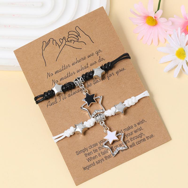 Schoolgirl Girlfriend Friendship Bracelet Handwoven Alloy Adjustable Couple Bracelet
Schoolgirl Girlfriend Friendship Bracelet Handwoven Alloy Adjustable Couple Bracelet