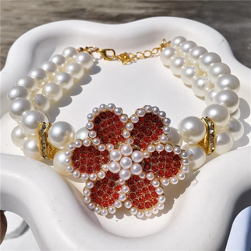 Pet Collar Pearl Double Flower Dog Siam Devon Cat Pearl Necklace Diamond Jewelry XS 15-20CM красный
Pet Collar Pearl Double Flower Dog Siam Devon Cat Pearl Necklace Diamond Jewelry XS 15-20CM красный