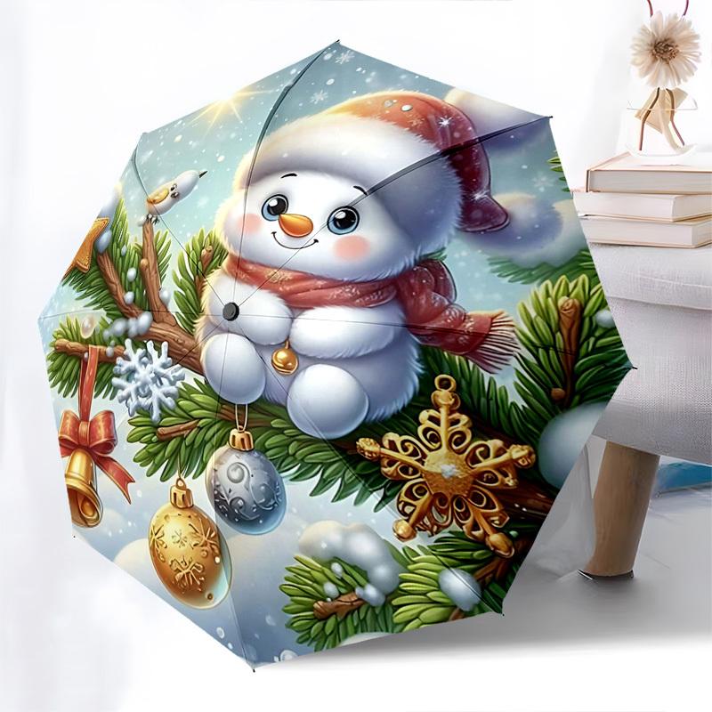 1pc Christmas Snowman with Festive Ornaments, Auto Open Close Umbrella, Portable 3-Fold Design, 8-Bone Iron Frame Outdoor Umbrella, Perfect Gift for F
1pc Christmas Snowman with Festive Ornaments, Auto Open Close Umbrella, Portable 3-Fold Design, 8-Bone Iron Frame Outdoor Umbrella, Perfect Gift for F