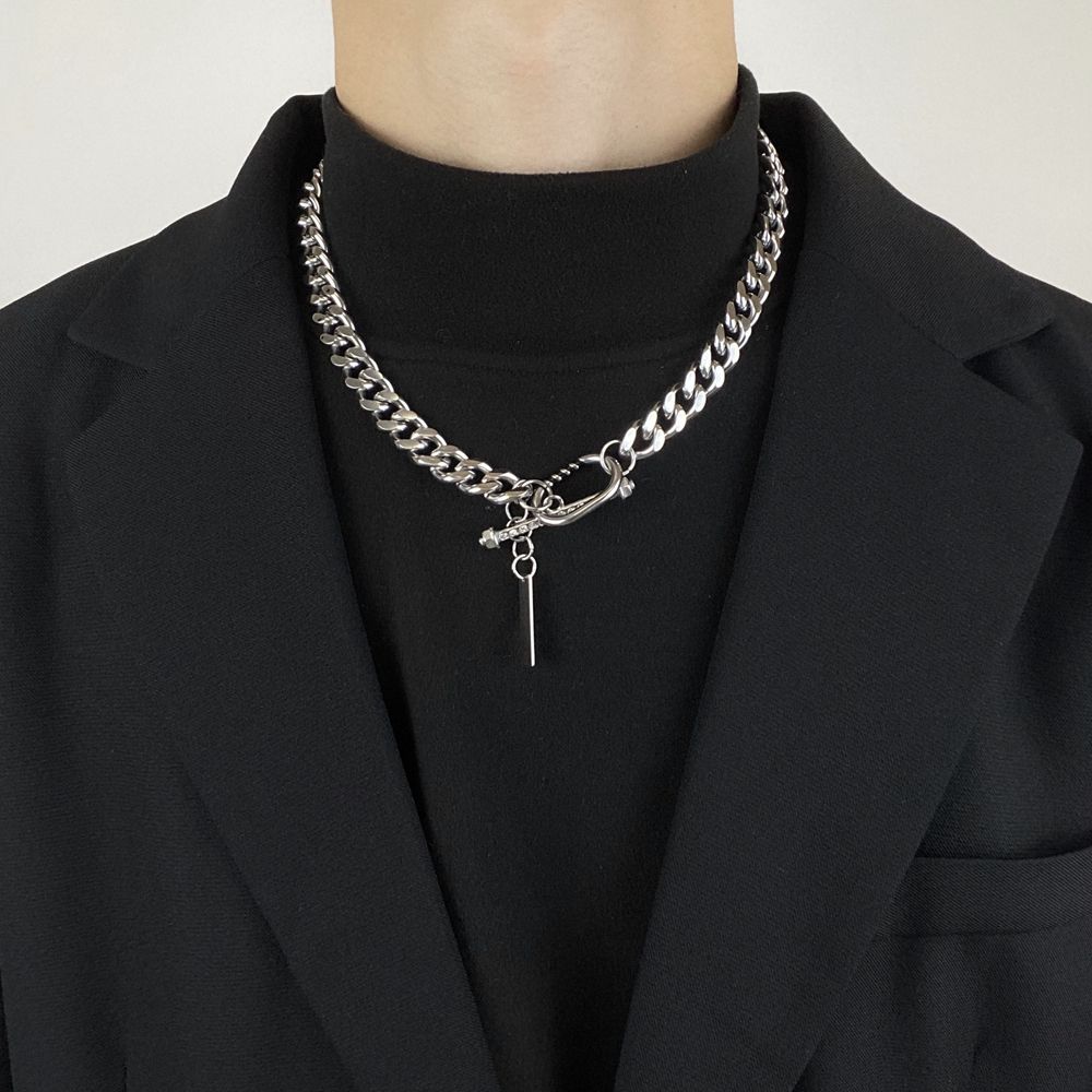 Steel Diamond Silver Cuban Chain OT Buckle Men Bracelet Jewelry Women Clavicle Chain Men Necklace
Steel Diamond Silver Cuban Chain OT Buckle Men Bracelet Jewelry Women Clavicle Chain Men Necklace