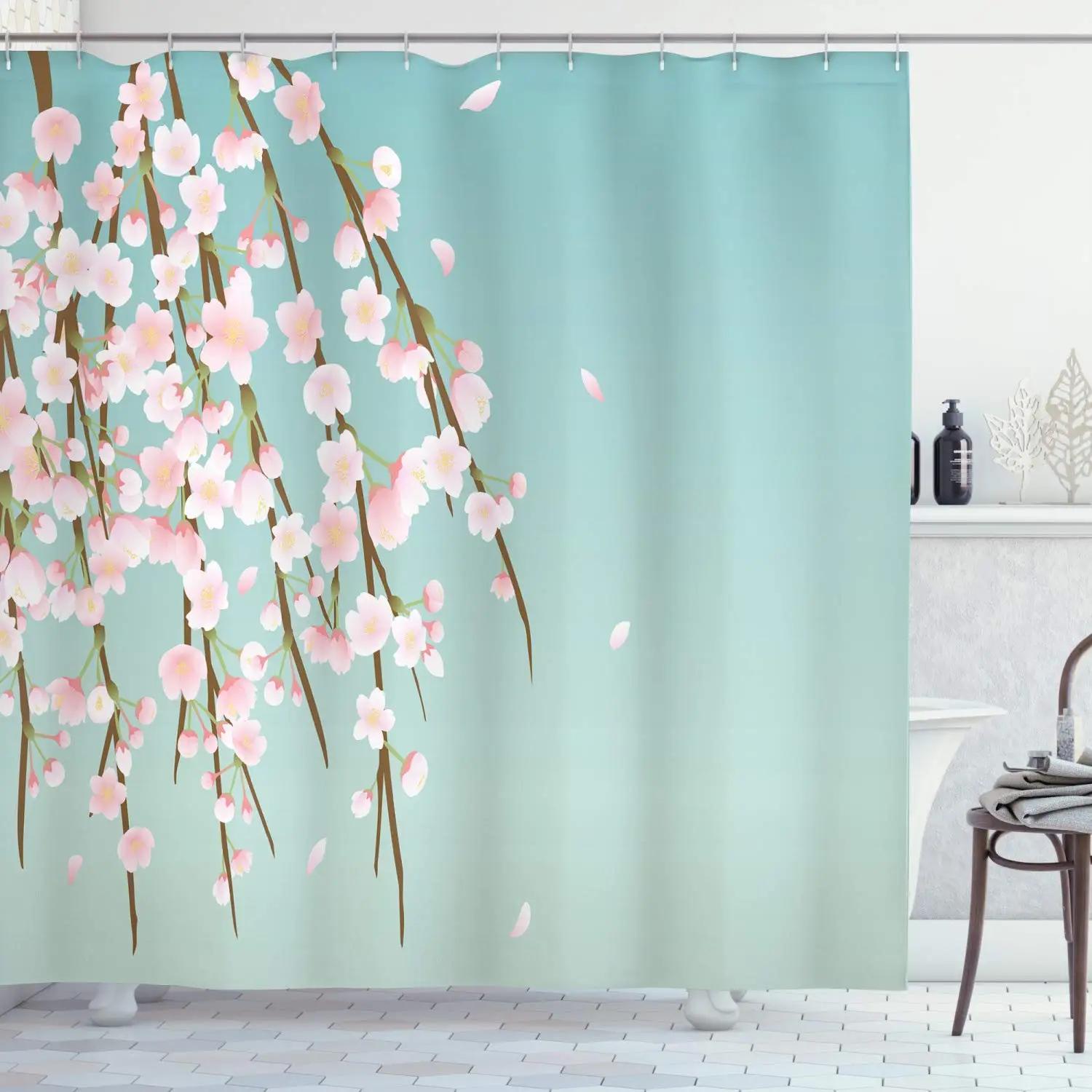 Pink Cherry Blossoms Print Shower Curtain Japanese Floral Bath Curtain Bathroom Decoration With Hooks Waterproof Bathtub Screen W60H190(CM)-1 Pcs
Pink Cherry Blossoms Print Shower Curtain Japanese Floral Bath Curtain Bathroom Decoration With Hooks Waterproof Bathtub Screen W60H190(CM)-1 Pcs