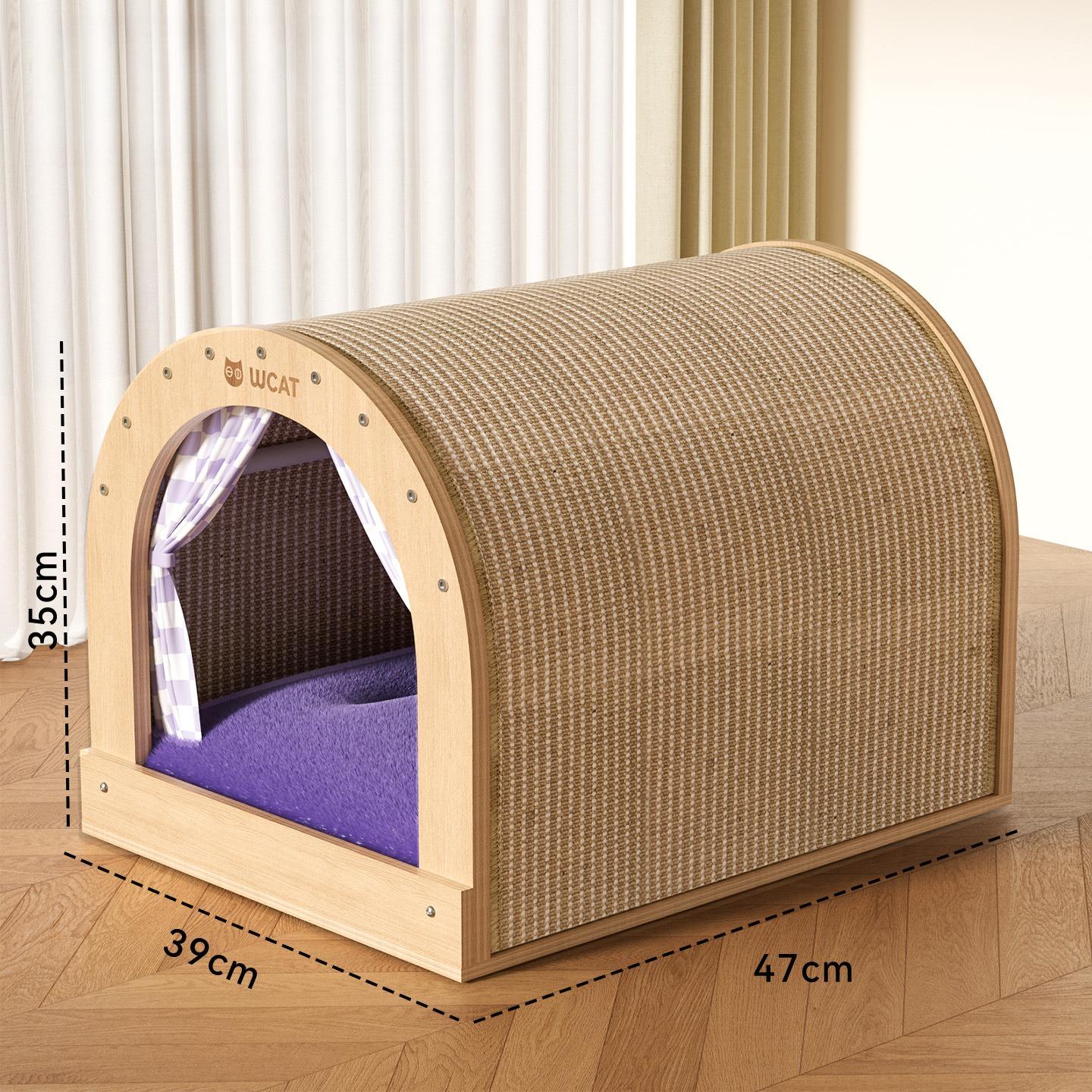 Sisal Curved Closed Cat House With Curtain All Seasons Scratcher Claw Grinding Comfortable Nest For Adult And Young Cats Daily фіолетовий
Sisal Curved Closed Cat House With Curtain All Seasons Scratcher Claw Grinding Comfortable Nest For Adult And Young Cats Daily фіолетовий