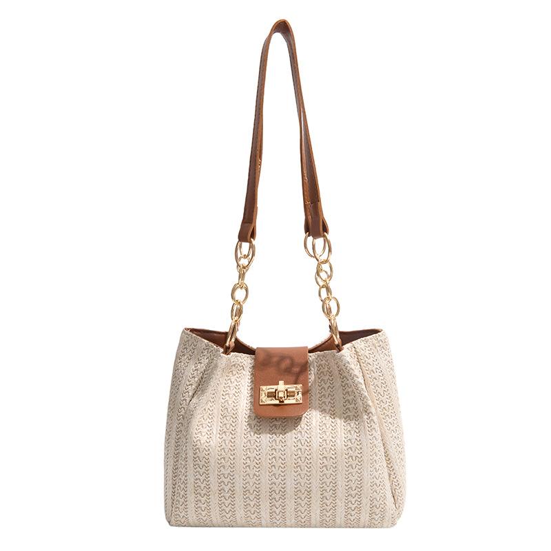 Spring woven big bag women s new trendy shoulder bag large capacity versatile tote bag коричневий
Spring woven big bag women s new trendy shoulder bag large capacity versatile tote bag коричневий