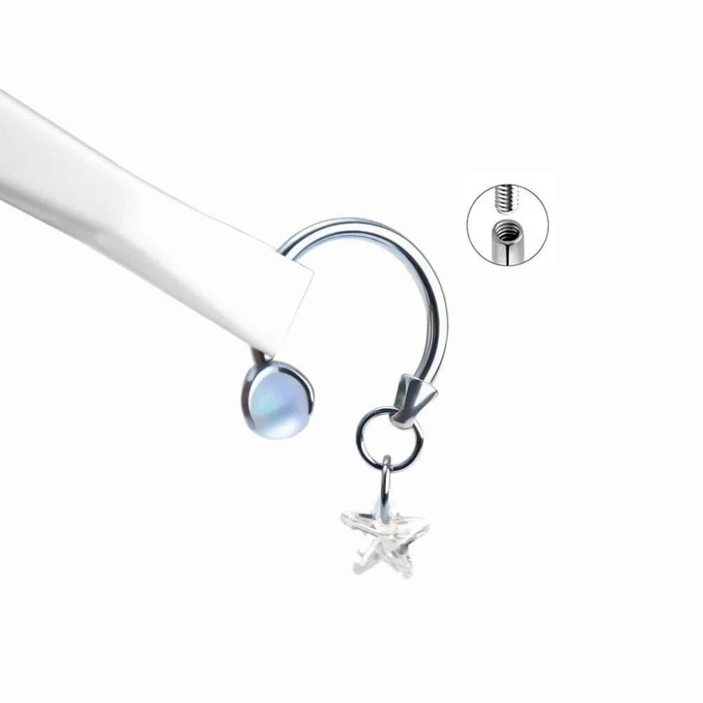 Crystal Ball Dangle Star U-shaped Ring ASTM F136 Titanium Gradient Piercing Jewelry Summer Beach Style 2
Crystal Ball Dangle Star U-shaped Ring ASTM F136 Titanium Gradient Piercing Jewelry Summer Beach Style 2