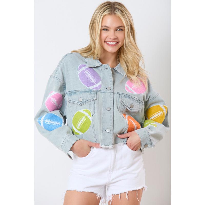 2024 Autumn/Winter 3D Floral Denim Jacket with Long Sleeves S
2024 Autumn/Winter 3D Floral Denim Jacket with Long Sleeves S