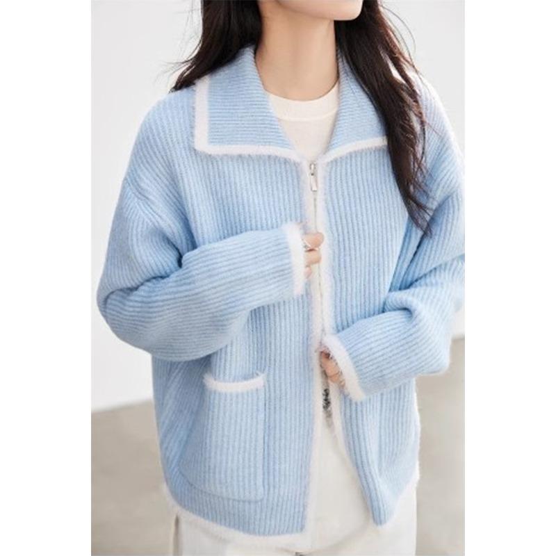 Женский контрастный свитер-жакет из искусственной норки, новинка осени и зимы, свободный, с лацканами, на молнии, вязаный кардиган-топ One Size синий
Женский контрастный свитер-жакет из искусственной норки, новинка осени и зимы, свободный, с лацканами, на молнии, вязаный кардиган-топ One Size синий