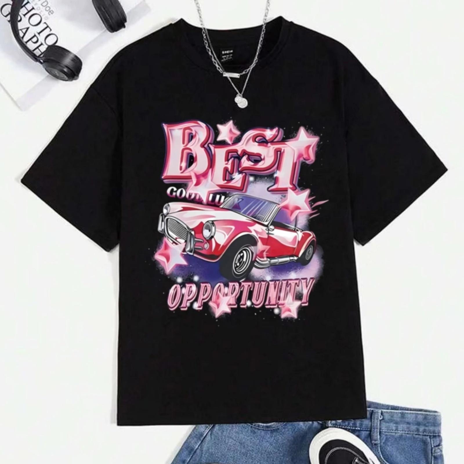 BEST Powder Racing Car Pattern Print Women s Fashion T-Shirt Summer Women s Casual Top Daily T-Shirt Trendy Women s Round XXXXXL чорний
BEST Powder Racing Car Pattern Print Women s Fashion T-Shirt Summer Women s Casual Top Daily T-Shirt Trendy Women s Round XXXXXL чорний