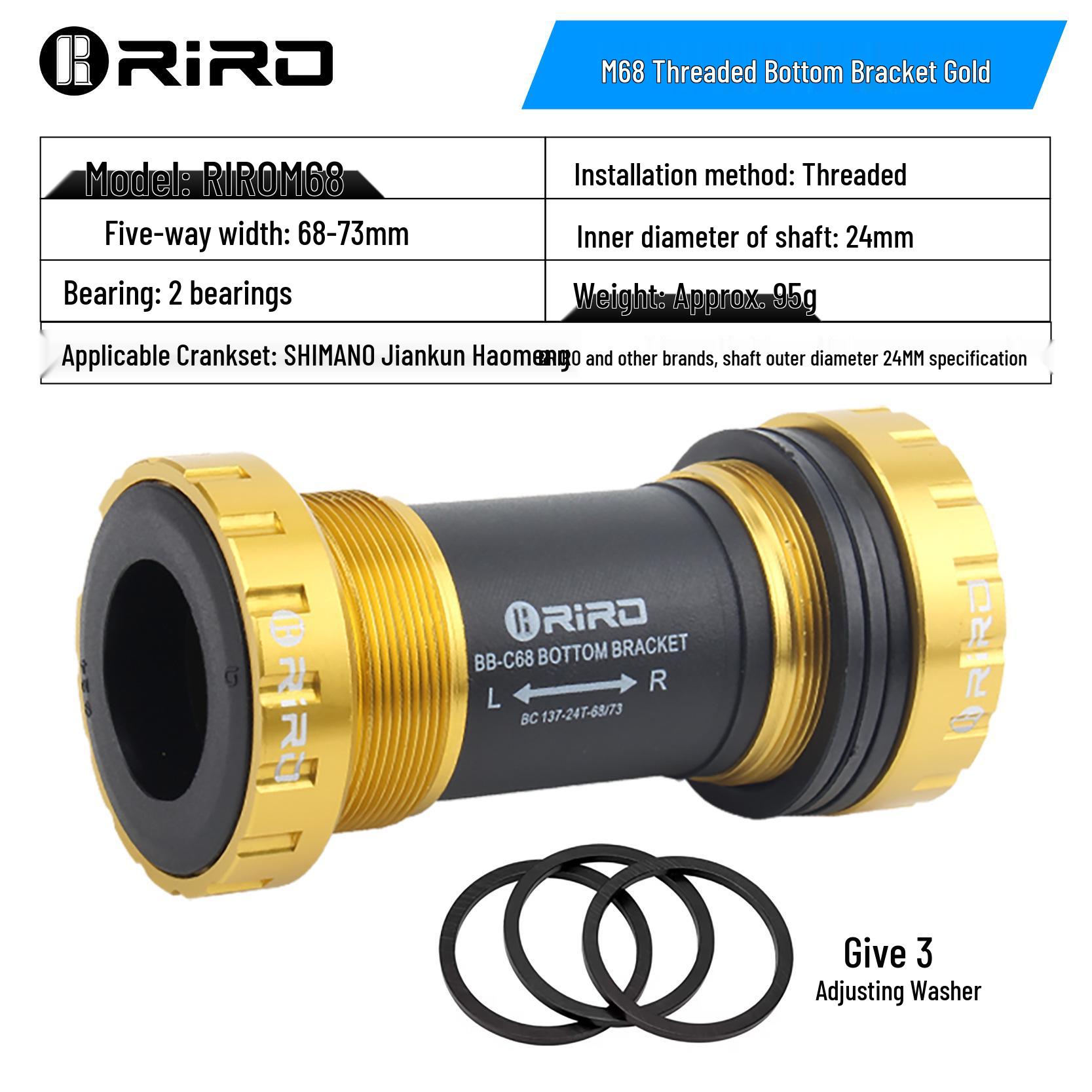 Mountain Bike Ceramic Bottom Bracket Hollow Crankset BB68 Threaded Bearing
Mountain Bike Ceramic Bottom Bracket Hollow Crankset BB68 Threaded Bearing