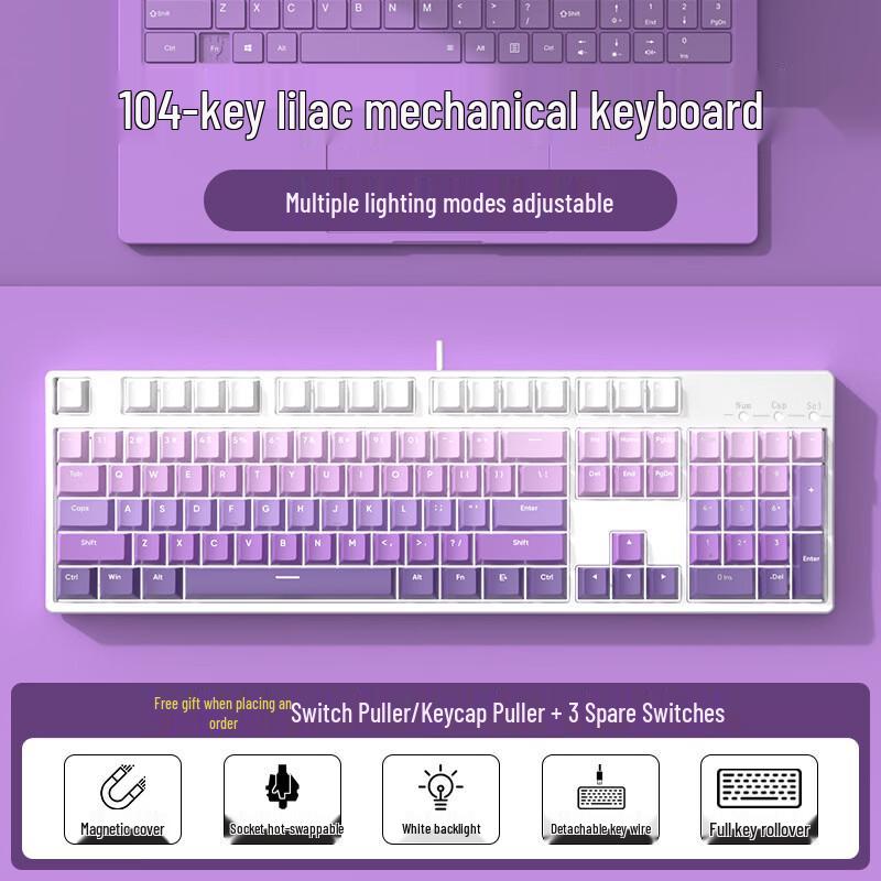 OLOEY 104-Key Wired Gaming Mechanical Keyboard
OLOEY 104-Key Wired Gaming Mechanical Keyboard