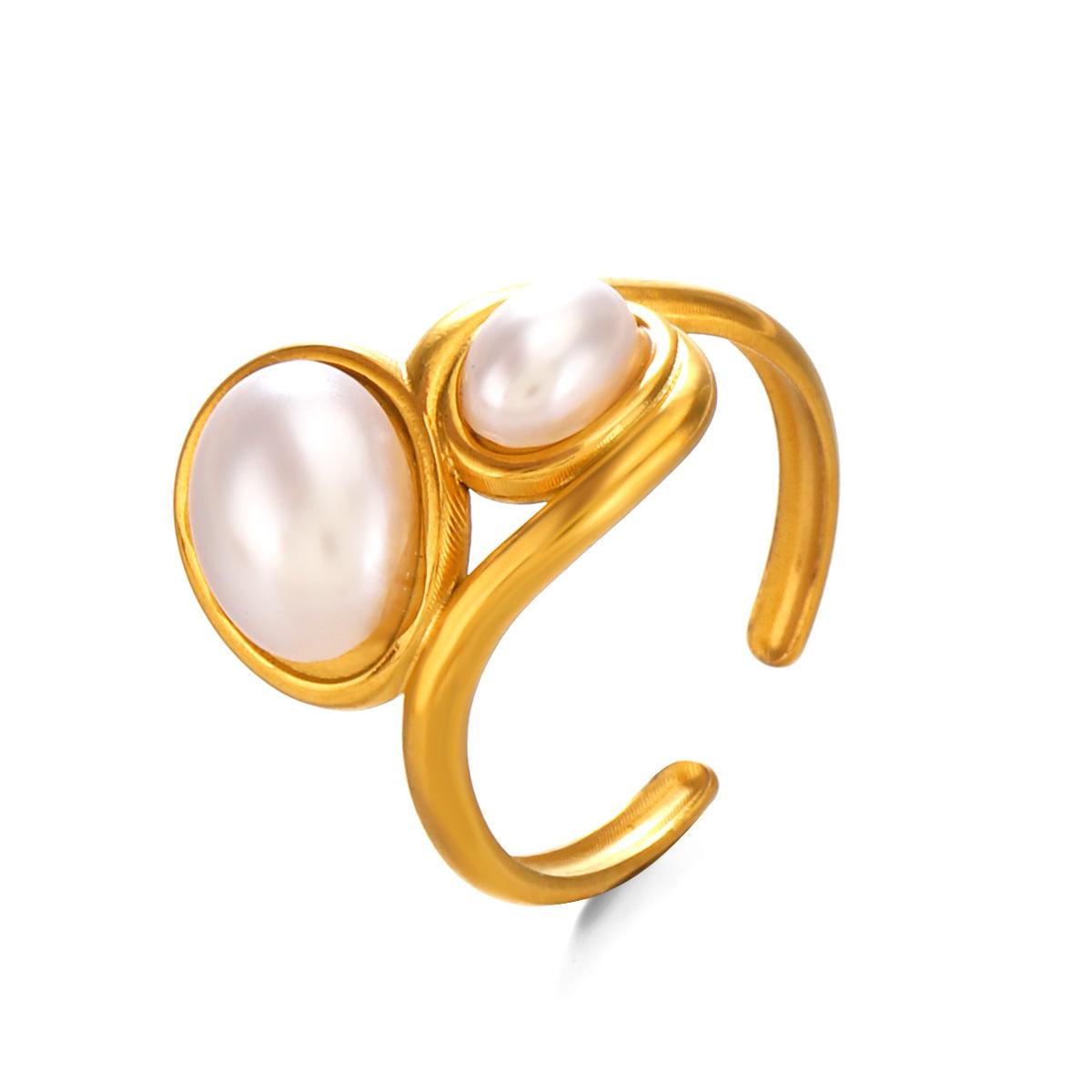 Versatile Temperament Pearl Ring Vintage Zircon Stainless Steel Opening Adjustment Stackable Rings Valentine Day Gift resizable
Versatile Temperament Pearl Ring Vintage Zircon Stainless Steel Opening Adjustment Stackable Rings Valentine Day Gift resizable