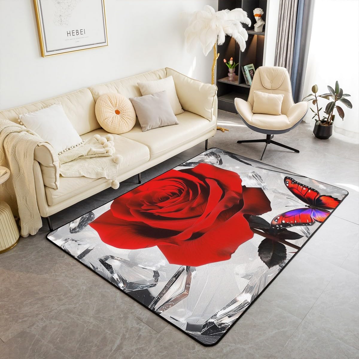 Erosebridal Red Rose Area Rugs 3x5,Romantic Valentine Decorative Washable Rug,Retro Rose Floral Flower Carpet,Couple Vintage Flowers Indoor 160cm x 200cm
Erosebridal Red Rose Area Rugs 3x5,Romantic Valentine Decorative Washable Rug,Retro Rose Floral Flower Carpet,Couple Vintage Flowers Indoor 160cm x 200cm