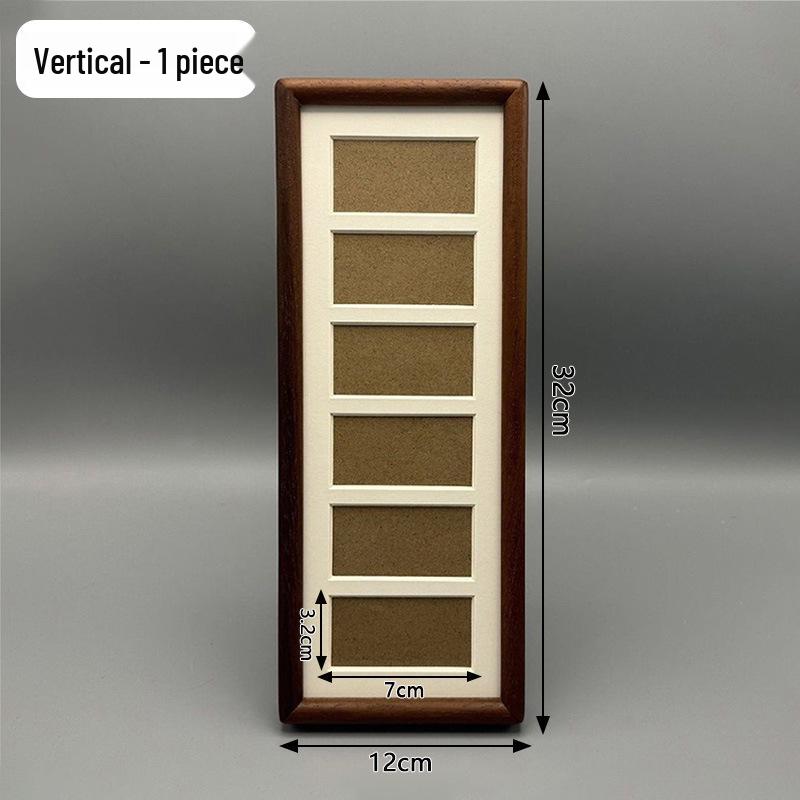 Six-Frame Black Walnut and Gold Photo Frame for Luck and Wealth, Vertical Tabletop Display, Minimalist Luxury Design, Decorative Painting.
Six-Frame Black Walnut and Gold Photo Frame for Luck and Wealth, Vertical Tabletop Display, Minimalist Luxury Design, Decorative Painting.