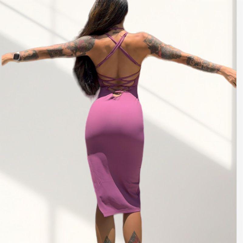 Модное фитнес спортивное платье женское с разрезом на спине, сексуальное облегающее платье, облачная ткань, ощущение обнаженности, с нагрудными подушечками, быстросохнущее Grape purple L
Модное фитнес спортивное платье женское с разрезом на спине, сексуальное облегающее платье, облачная ткань, ощущение обнаженности, с нагрудными подушечками, быстросохнущее Grape purple L