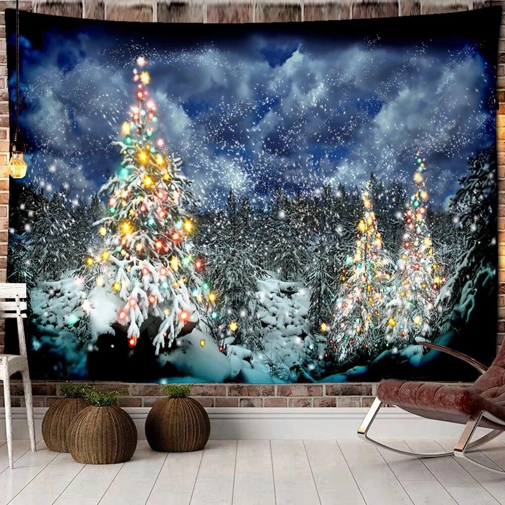 Christmas Forest Snow Scenery Tapestry Wall Hanging New Year Gift Elk Bohemian Style Dormitory Home Decoration
Christmas Forest Snow Scenery Tapestry Wall Hanging New Year Gift Elk Bohemian Style Dormitory Home Decoration
