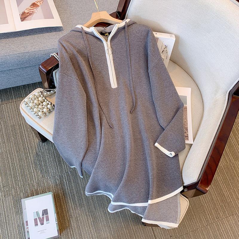 Женская толстовка больших размеров на весну и осень, вязаное платье-толстовка с капюшоном, свободный топ с длинными рукавами 6XL серый
Женская толстовка больших размеров на весну и осень, вязаное платье-толстовка с капюшоном, свободный топ с длинными рукавами 6XL серый