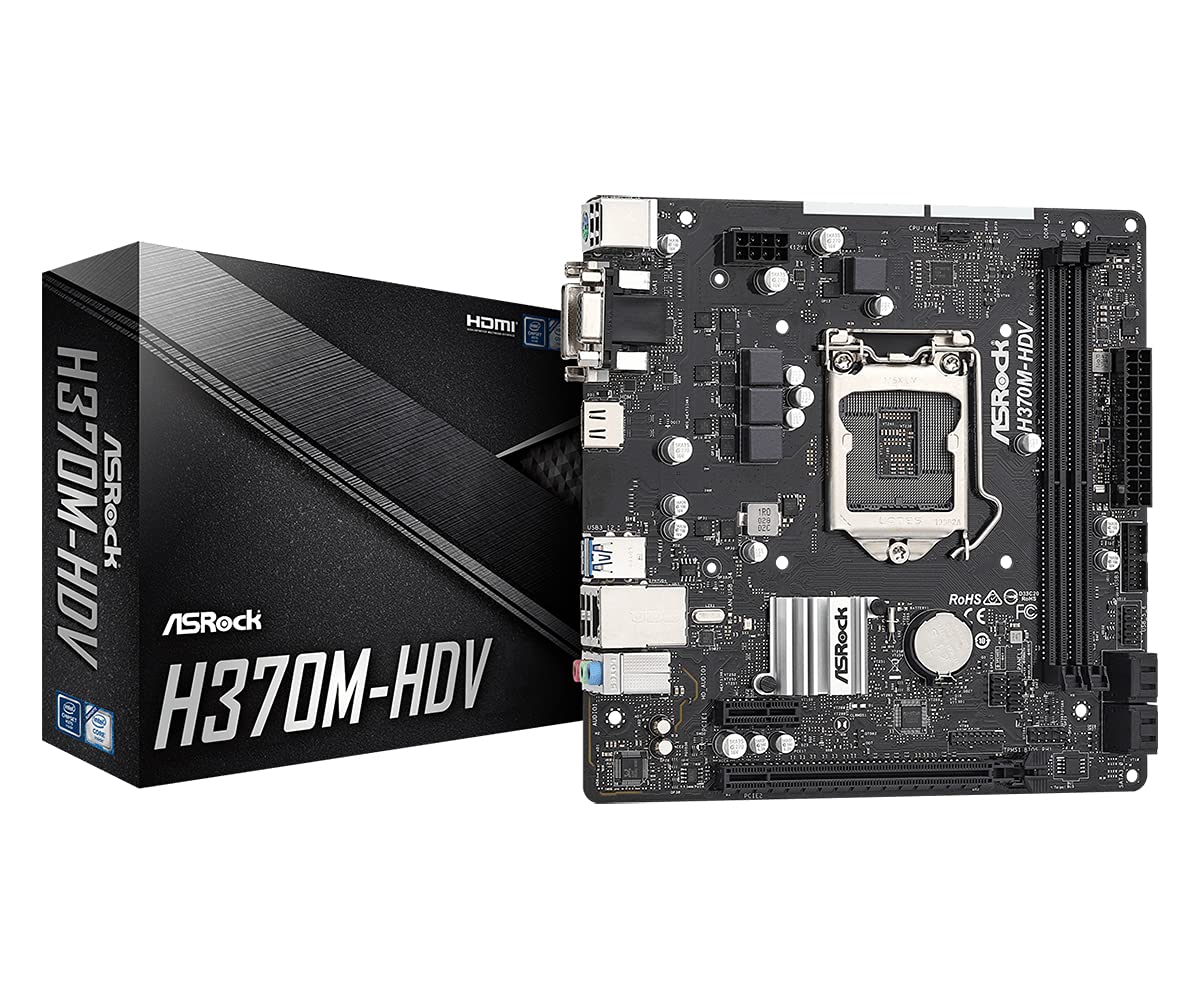 ASRock Intel Micro ATX H370M-HDV LGA1151/ H370/ DDR4/ SATA3&USB3.2/ motherboard. чорний
ASRock Intel Micro ATX H370M-HDV LGA1151/ H370/ DDR4/ SATA3&USB3.2/ motherboard. чорний