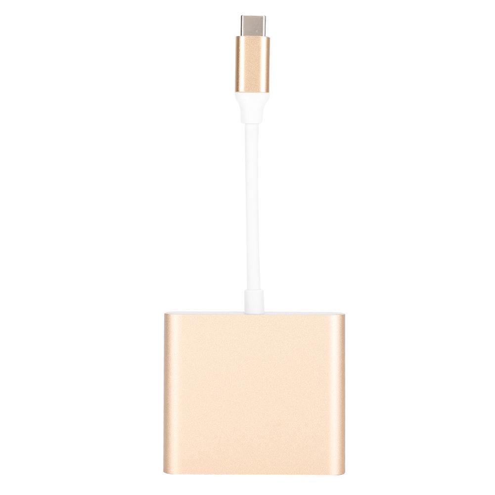 Type‑c to USB3.1 Converter Aluminium Alloy Compact Multi‑Port Support 1080P(Gold )
Type‑c to USB3.1 Converter Aluminium Alloy Compact Multi‑Port Support 1080P(Gold )