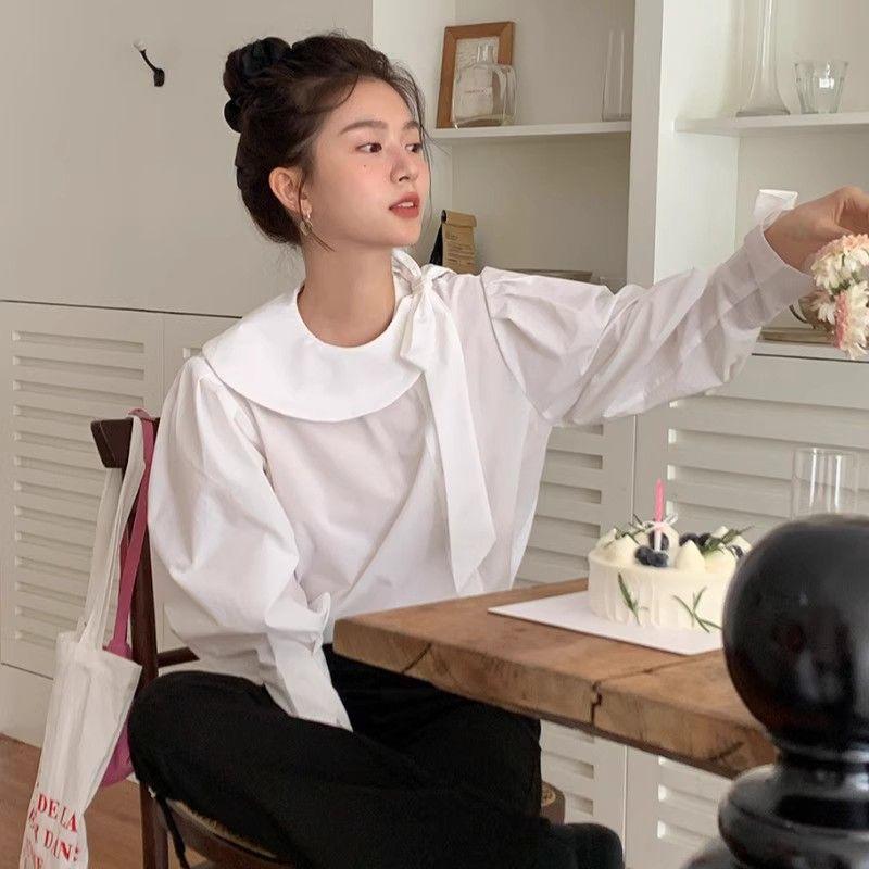 Women s Diagonal Button Shirt Loose Lotus Collar Bow Ribbon Design Ladies Blouse French Version Fashion Spring Famale Long Sleeved Top XL білий
Women s Diagonal Button Shirt Loose Lotus Collar Bow Ribbon Design Ladies Blouse French Version Fashion Spring Famale Long Sleeved Top XL білий