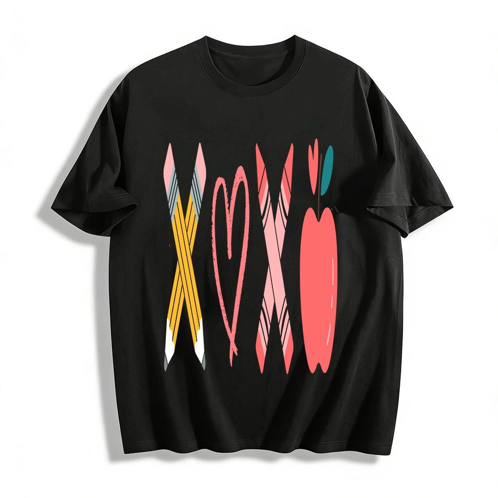 Back to School Heart Apple Print Casual T-Shirt Pure cotton T-shirt XXS
Back to School Heart Apple Print Casual T-Shirt Pure cotton T-shirt XXS