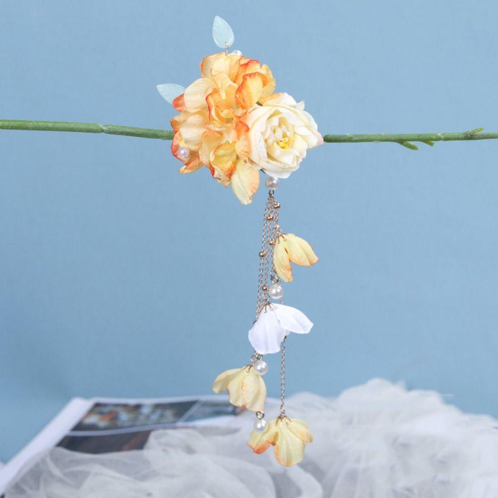 Pearl Hanfu Hair Accessories Colorful Flower Hairpin Exquisite Chinese Style Hair Clip Party
Pearl Hanfu Hair Accessories Colorful Flower Hairpin Exquisite Chinese Style Hair Clip Party