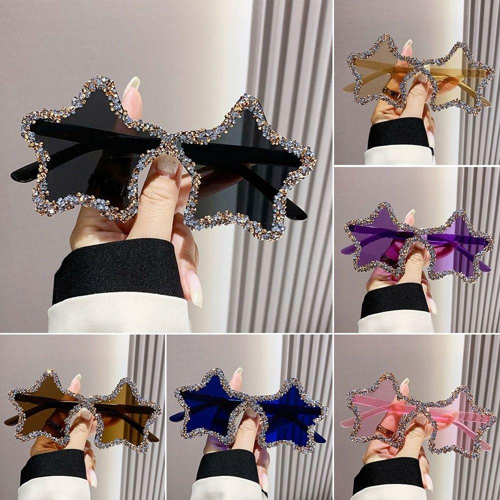 Pentagon Star Shaped Sunglasses Colorful Shades Retro Rhinestone Pentagon Sun Glasses Streetwear Brown
Pentagon Star Shaped Sunglasses Colorful Shades Retro Rhinestone Pentagon Sun Glasses Streetwear Brown