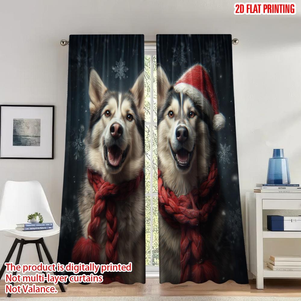 2pcs 2D flat printing Merry Christmas Trendy Curtains Christmas Huskies Snowflakes Digital Printed Polyester Drapes Spring 100*130 Rod Pocket 1pcs
2pcs 2D flat printing Merry Christmas Trendy Curtains Christmas Huskies Snowflakes Digital Printed Polyester Drapes Spring 100*130 Rod Pocket 1pcs