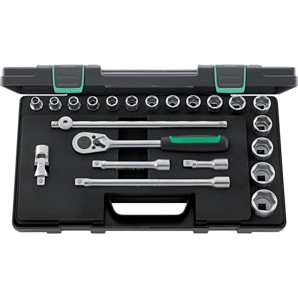 STAHLWILLE socket wrench set with 22-piece 1/2 case, 52/16/6KN
STAHLWILLE socket wrench set with 22-piece 1/2 case, 52/16/6KN