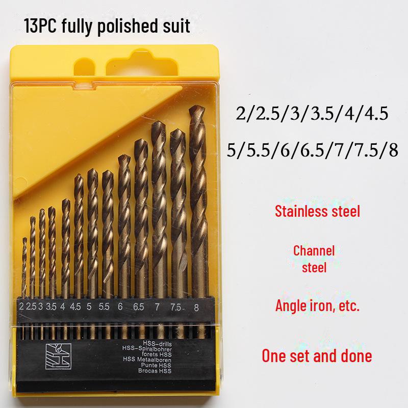 Набор спиральных сверл из нержавеющей стали с прямым хвостовиком из кобальта для сверления стальных каналов
Набор спиральных сверл из нержавеющей стали с прямым хвостовиком из кобальта для сверления стальных каналов