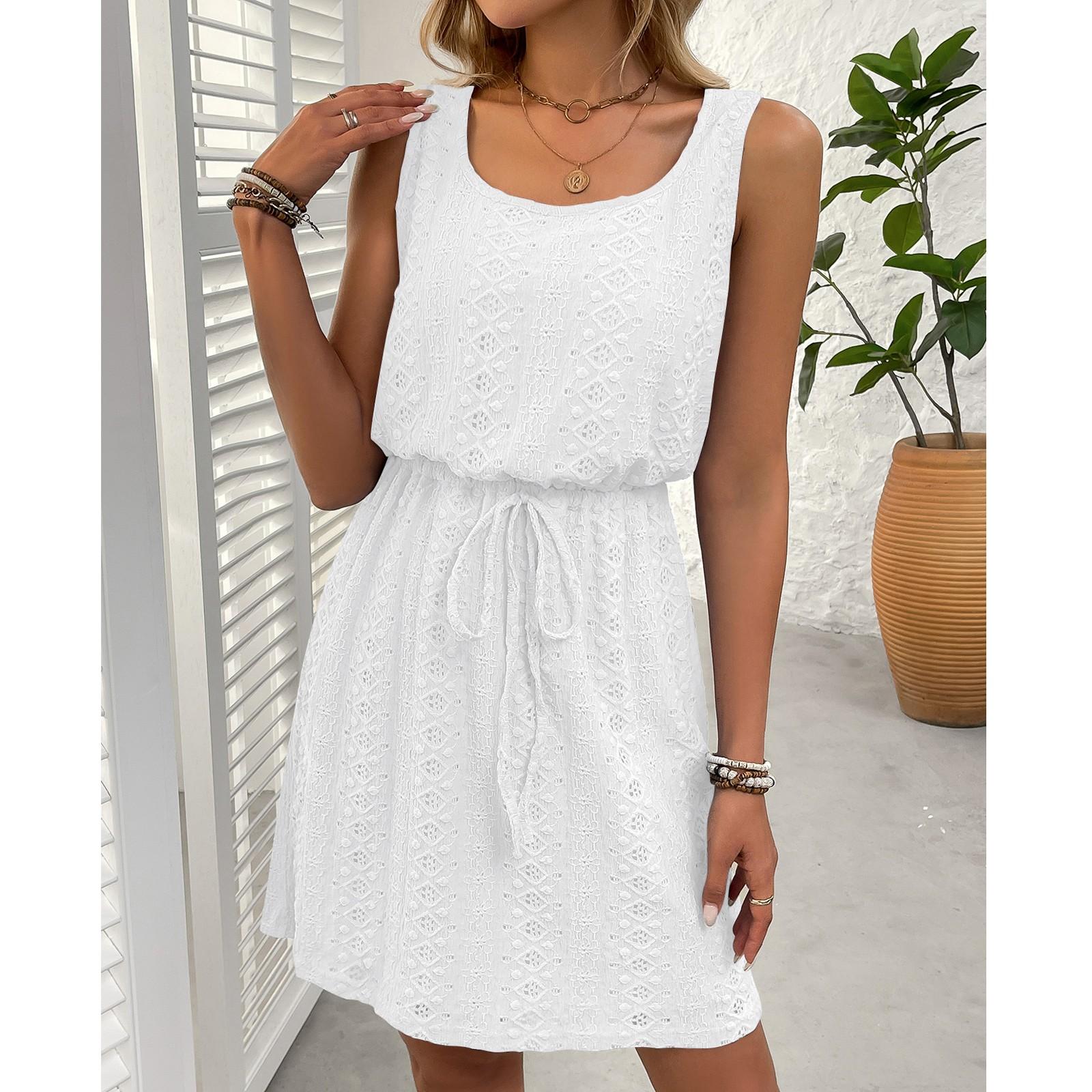 Women s Loose Solid Color Quare Neck Spring Hollow Out Drawstring Sleeveless Dress XL
Women s Loose Solid Color Quare Neck Spring Hollow Out Drawstring Sleeveless Dress XL