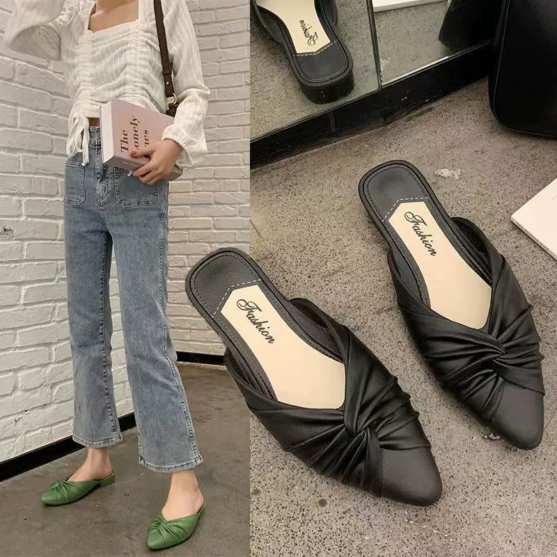 Тапочки летние женские сандалии и тапочки Muller на плоской подошве Ins Wind Baotou Half Slippers 40-41 чёрный
Тапочки летние женские сандалии и тапочки Muller на плоской подошве Ins Wind Baotou Half Slippers 40-41 чёрный