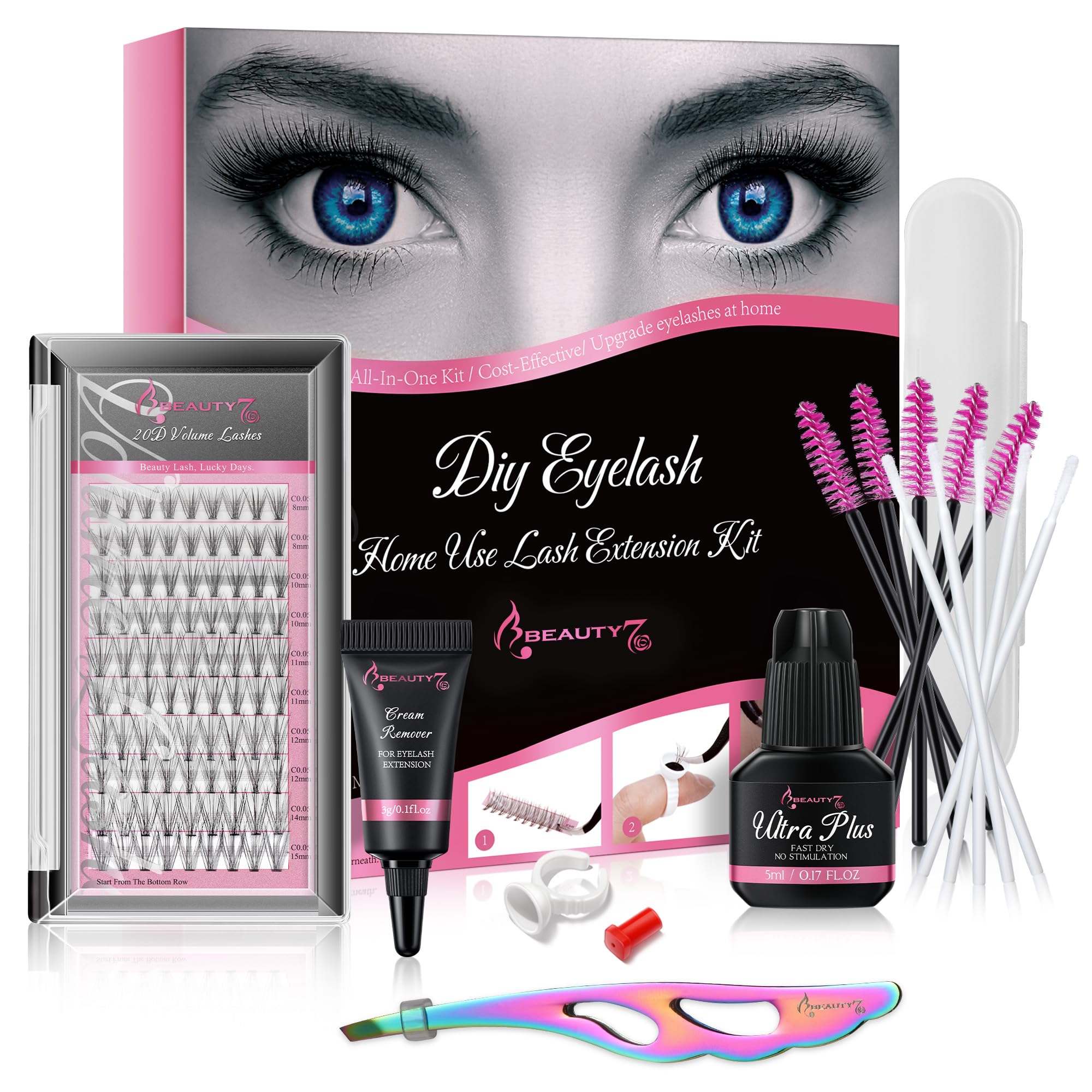 Beauty7 Self Eyelash Extensions Eyelash Extensions Complete 20 C Volume Mixed Cream Быстросохнущие изогнутые ресницы Включает японскую инструкцию Легко
Beauty7 Self Eyelash Extensions Eyelash Extensions Complete 20 C Volume Mixed Cream Быстросохнущие изогнутые ресницы Включает японскую инструкцию Легко