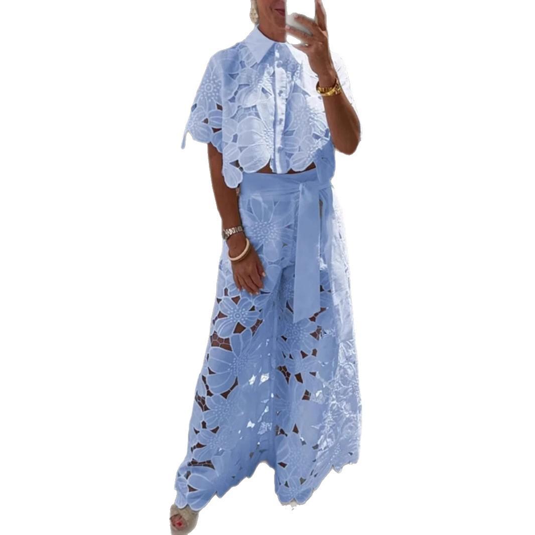 Женские комплекты однотонная рубашка с полым кружевом брюки повседневный пакет из 2 предметов XXXL синий
Женские комплекты однотонная рубашка с полым кружевом брюки повседневный пакет из 2 предметов XXXL синий