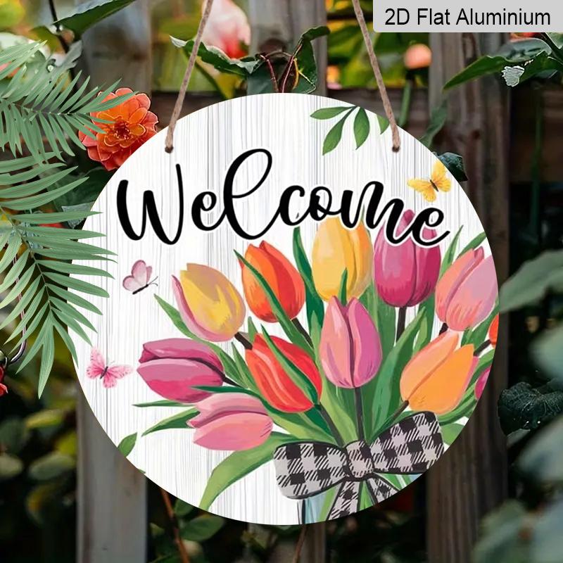 2D Flat Aluminum 7.87 Inch X 7.87 Inch Tulip Floral Pattern Wall Hanging, Rustic Style, Suitable for Gardens, Living Rooms, Kitchens, Bars, Cafes 1pc
2D Flat Aluminum 7.87 Inch X 7.87 Inch Tulip Floral Pattern Wall Hanging, Rustic Style, Suitable for Gardens, Living Rooms, Kitchens, Bars, Cafes 1pc