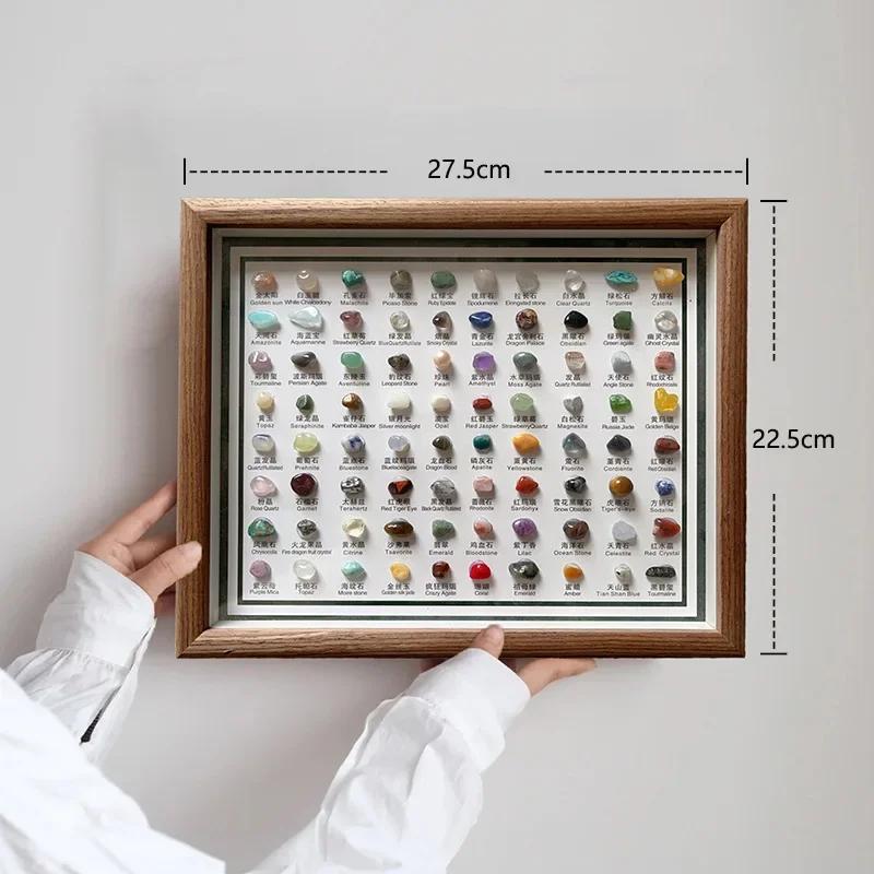 100 Kinds of Natural Ore Specimen Ornaments, with Glass Dust Cover, Decorative Paintings, Crystal Gems, Birthday Gifts
100 Kinds of Natural Ore Specimen Ornaments, with Glass Dust Cover, Decorative Paintings, Crystal Gems, Birthday Gifts