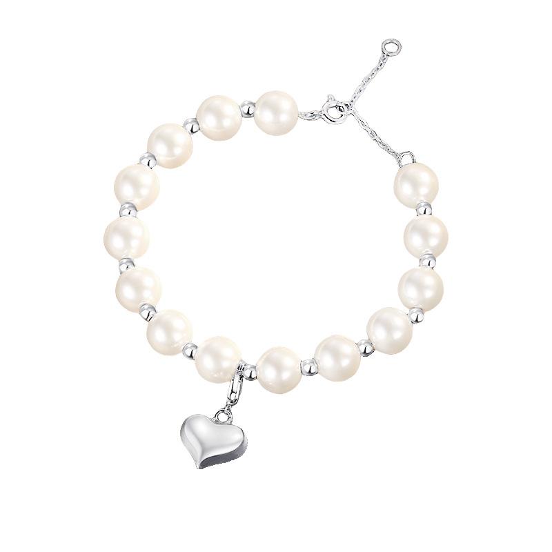 S925 Серебряный светильник, роскошный стиль, браслет «Любовь», женская мода, ювелирные изделия из синтетического жемчуга, полированный гладкий жемчуг в форме сердца, ювелирные изделия 18cm
S925 Серебряный светильник, роскошный стиль, браслет «Любовь», женская мода, ювелирные изделия из синтетического жемчуга, полированный гладкий жемчуг в форме сердца, ювелирные изделия 18cm