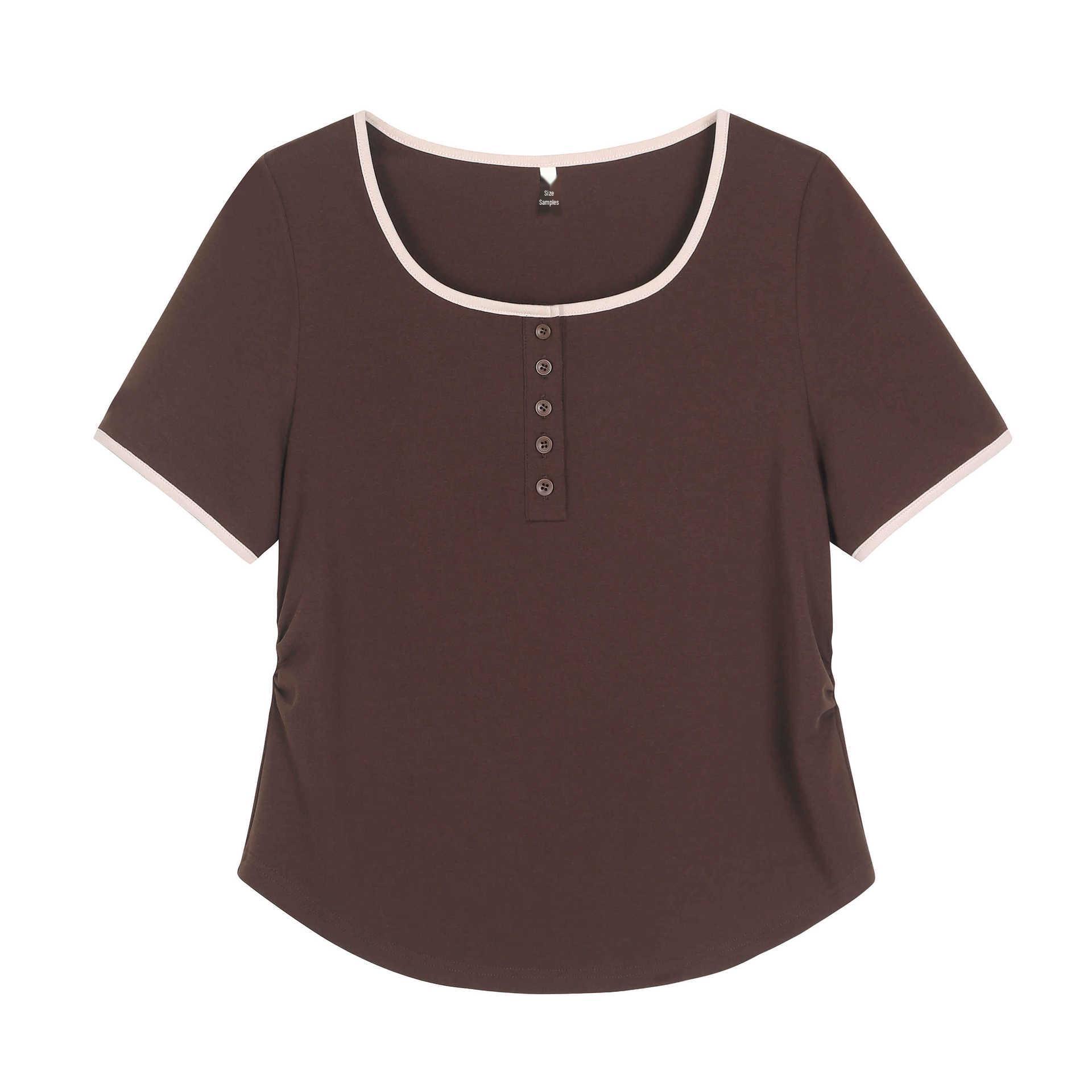 Korean Color Block Square Neck Plus Size Button-Up T-Shirt 66136 4XL (180-200 jin) кофейный
Korean Color Block Square Neck Plus Size Button-Up T-Shirt 66136 4XL (180-200 jin) кофейный