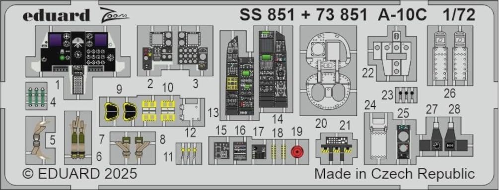 Эдуард Фототравление Детали Отличные Детали для Пластиковой Модели EDUSS851 1/72 A-10C (для стены) (Самолет)
Эдуард Фототравление Детали Отличные Детали для Пластиковой Модели EDUSS851 1/72 A-10C (для стены) (Самолет)