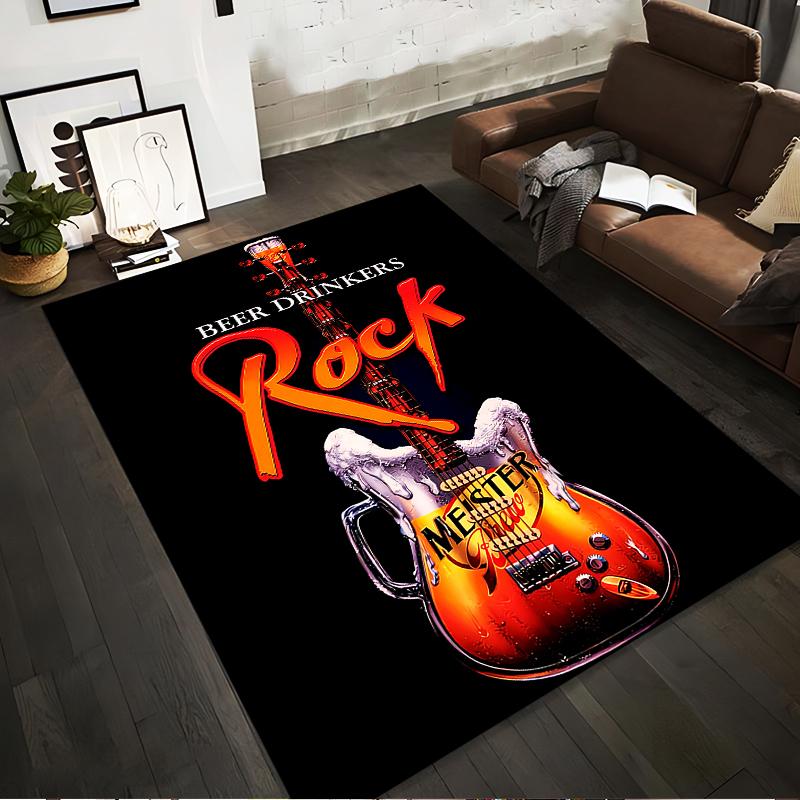 Beer Drinkers Rock Carpet with Guitar Design in Black and Fiery Red Suitable for use as an anti-slip for living room bedroom sofas 40x60cm( 15x23in )
Beer Drinkers Rock Carpet with Guitar Design in Black and Fiery Red Suitable for use as an anti-slip for living room bedroom sofas 40x60cm( 15x23in )