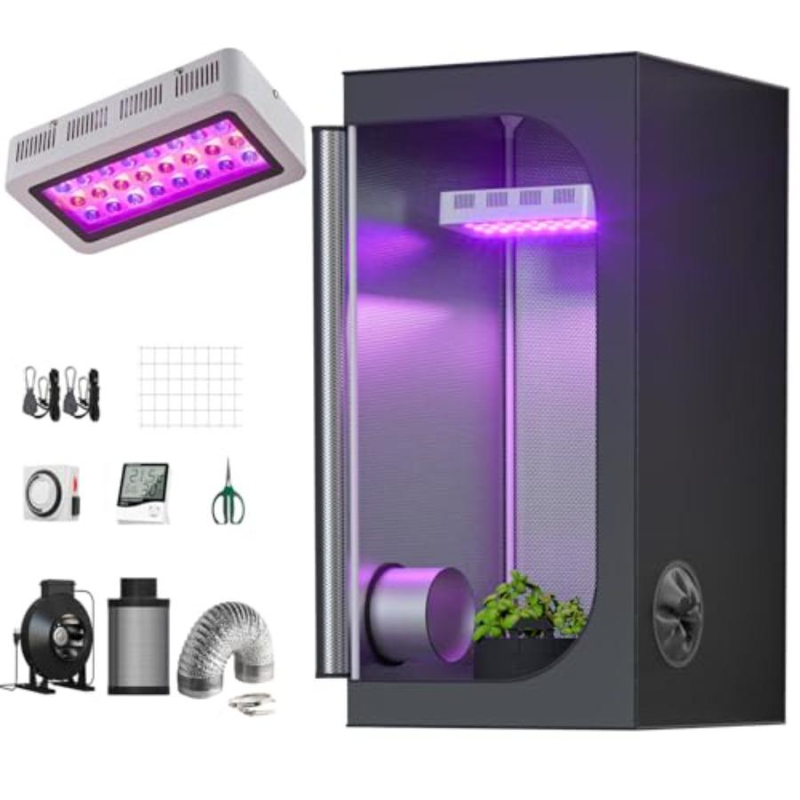 Indoor Hydroponics Grow Tent 32X32X63 with 300W Full-Spectrum LED Light Black Fabric Includes Ventilation Kit Hygrometer Shears чорний
Indoor Hydroponics Grow Tent 32X32X63 with 300W Full-Spectrum LED Light Black Fabric Includes Ventilation Kit Hygrometer Shears чорний