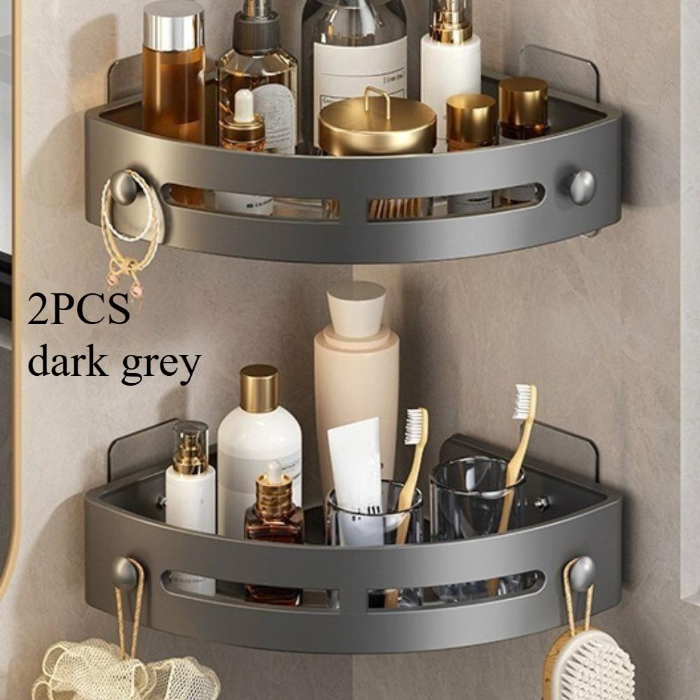 2pcs Premium Adhesive Corner Shower Caddy Set, Drill Free Bathroom Organizer Shelf, Waterproof Shampoo Holder with Hanging Hooks сірий колір
2pcs Premium Adhesive Corner Shower Caddy Set, Drill Free Bathroom Organizer Shelf, Waterproof Shampoo Holder with Hanging Hooks сірий колір