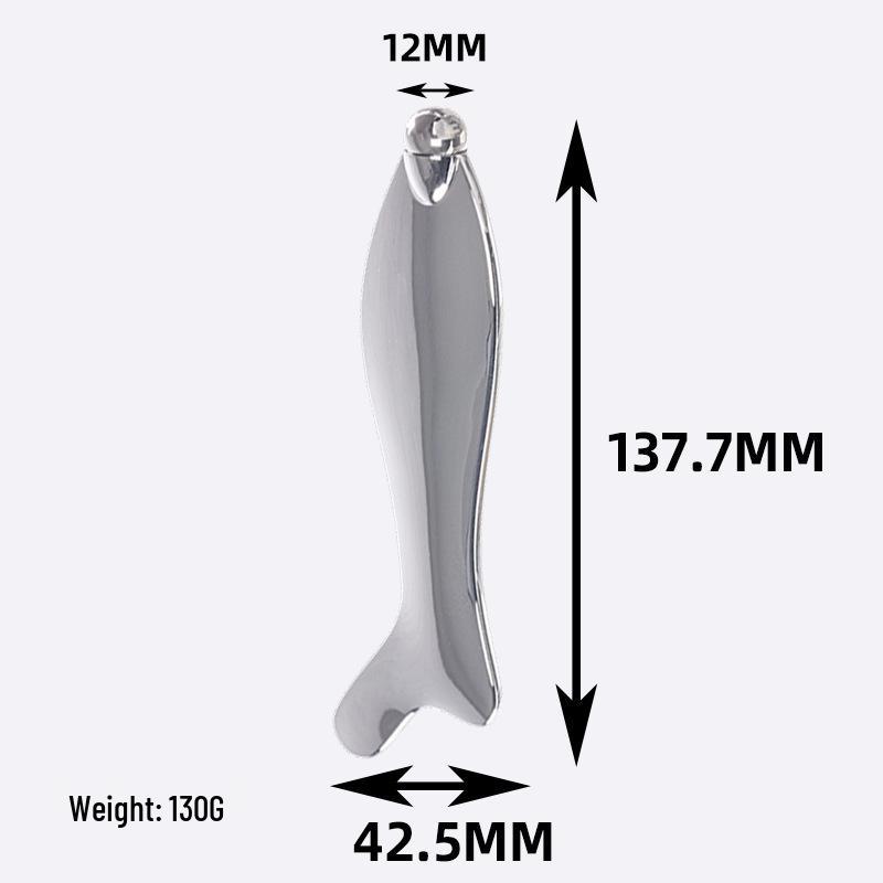 Fish-Shaped Zinc Alloy Gua Sha Board with Magnetic Bead Head, Ample Stock Available X0427 срібний
Fish-Shaped Zinc Alloy Gua Sha Board with Magnetic Bead Head, Ample Stock Available X0427 срібний
