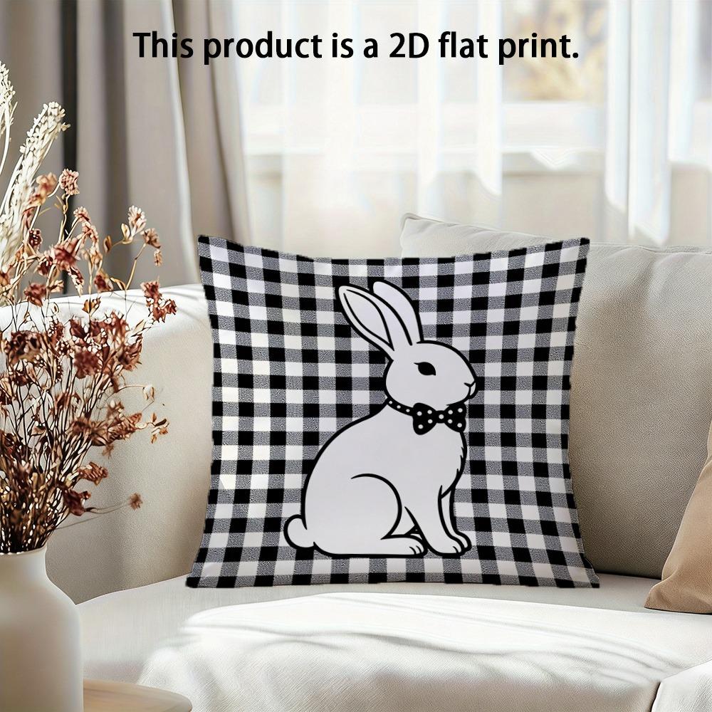 1 piece, black and white plaid with white rabbit bow tie! Easter super cute pillowcases are coming, home living room 40x40cm/16x16inch
1 piece, black and white plaid with white rabbit bow tie! Easter super cute pillowcases are coming, home living room 40x40cm/16x16inch
