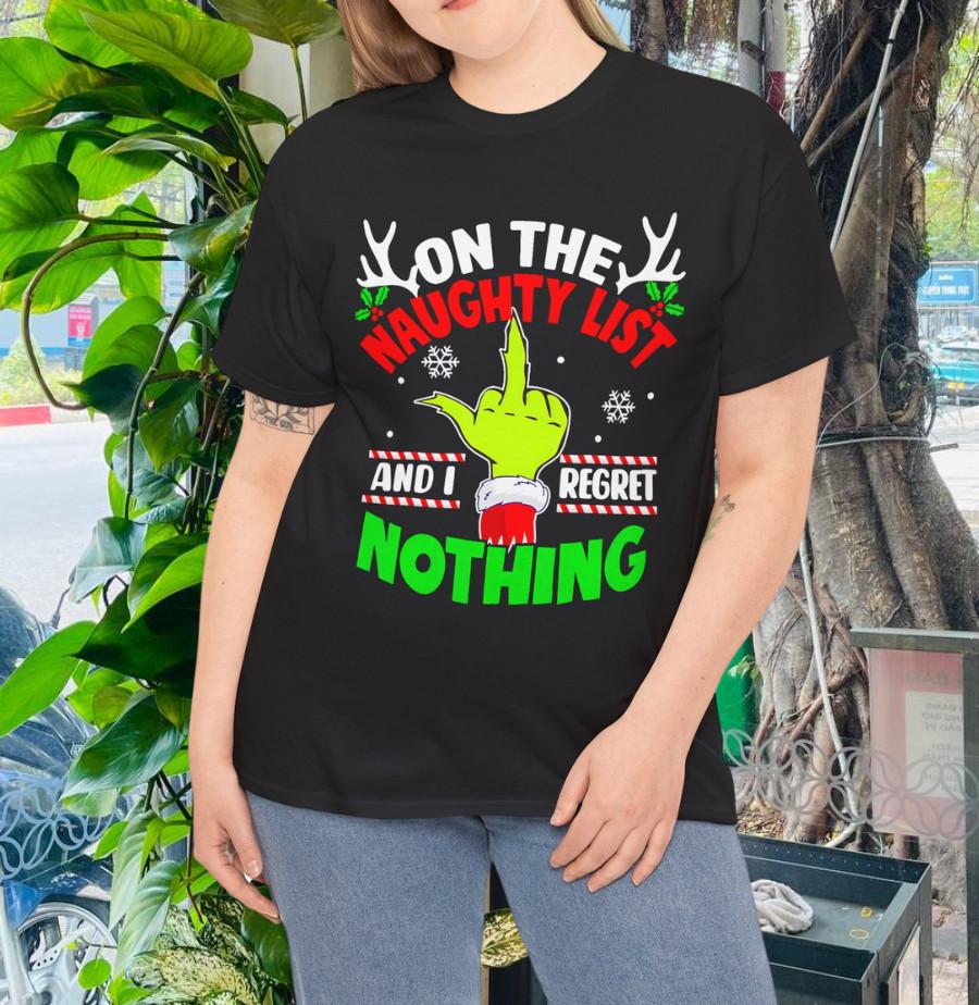 Смешная рождественская футболка «В списке непослушных и ни о чем не жалею» L
Смешная рождественская футболка «В списке непослушных и ни о чем не жалею» L