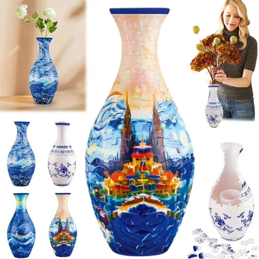 160 Curved Plastic Puzzle 3D Art Puzzle Vase Flower Arrangements Puzzle Kit for Home Ornaments B
160 Curved Plastic Puzzle 3D Art Puzzle Vase Flower Arrangements Puzzle Kit for Home Ornaments B