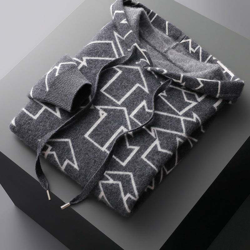 Men s Double-Layer Cashmere Jacquard Hoodie - Thick, Loose, Fashionable Base Layer Sweater S
Men s Double-Layer Cashmere Jacquard Hoodie - Thick, Loose, Fashionable Base Layer Sweater S