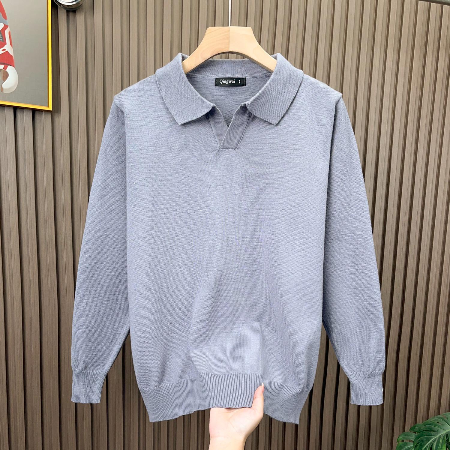 Men s Fine Knit Lapel Polo Sweater: Cozy, Skin-Friendly, Long Sleeve, Trendy, Loose Fit, High-End Feel. Large сірий колір/синій
Men s Fine Knit Lapel Polo Sweater: Cozy, Skin-Friendly, Long Sleeve, Trendy, Loose Fit, High-End Feel. Large сірий колір/синій